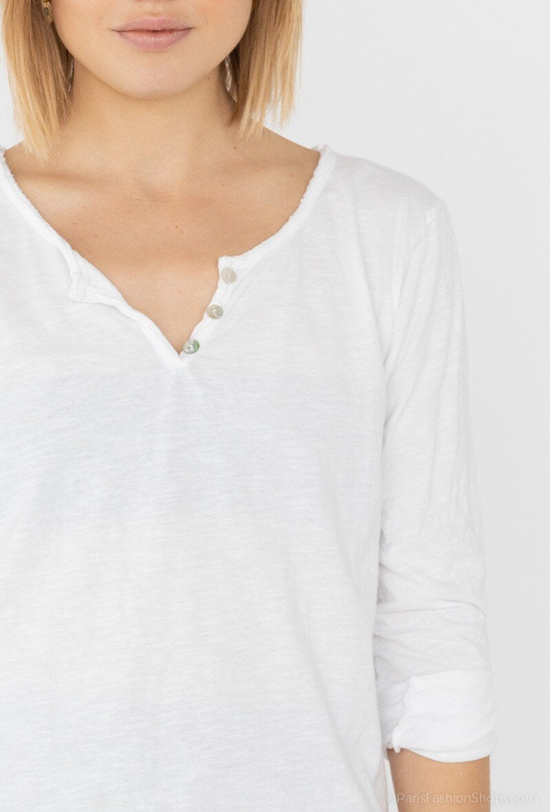 MYMLW T-Shirt 3/4 Sleeve White