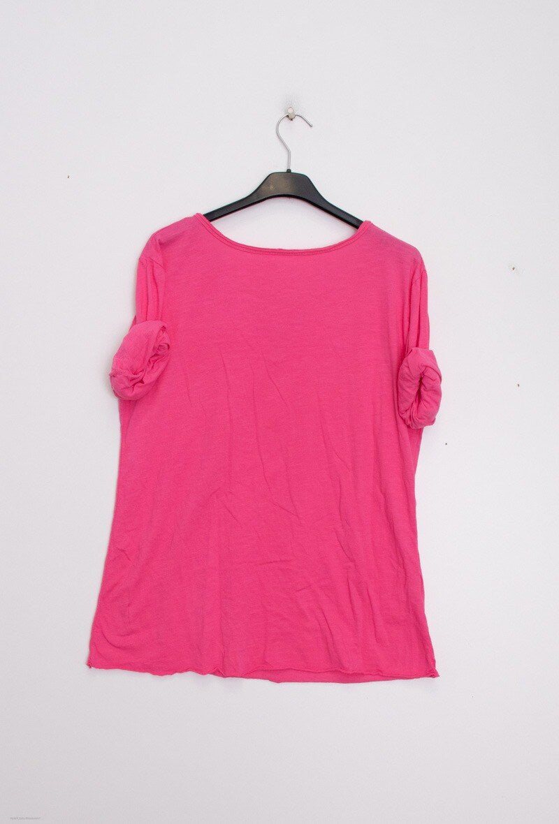 MYMLFU T-Shirt 3/4 Sleeve Fuchsia