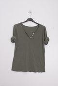 MYMLKK T-Shirt 3/4 Sleeve Kaki
