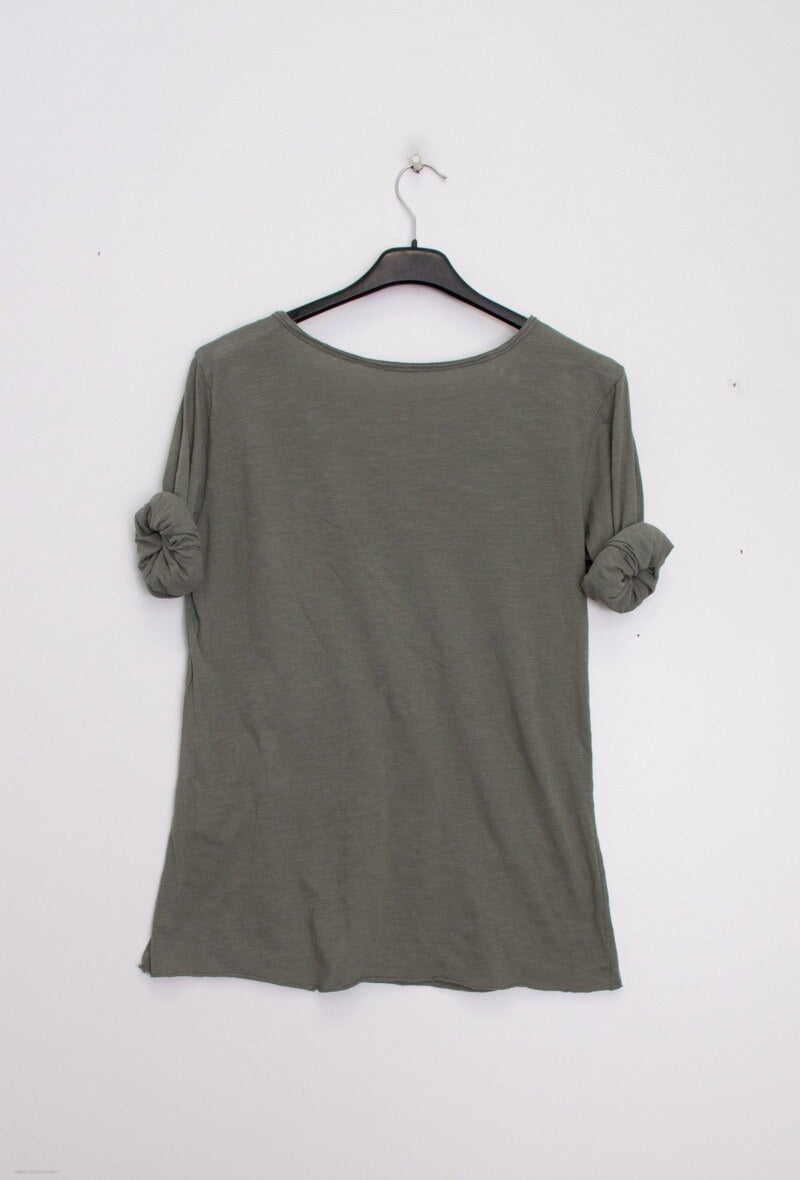 MYMLKK T-Shirt 3/4 Sleeve Kaki