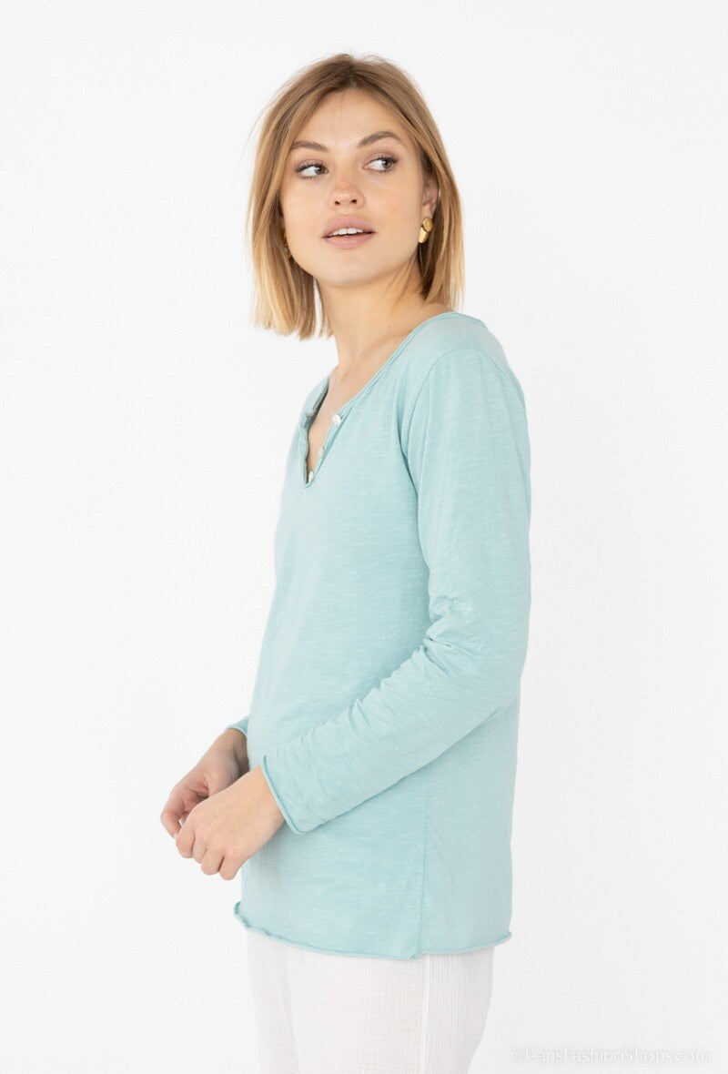 MYMLAM T-Shirt 3/4 Sleeve Aqua Marine