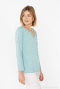 MYMLAM T-Shirt 3/4 Sleeve Aqua Marine