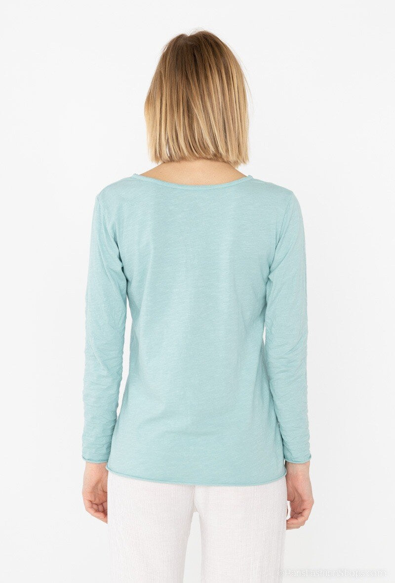 MYMLAM T-Shirt 3/4 Sleeve Aqua Marine