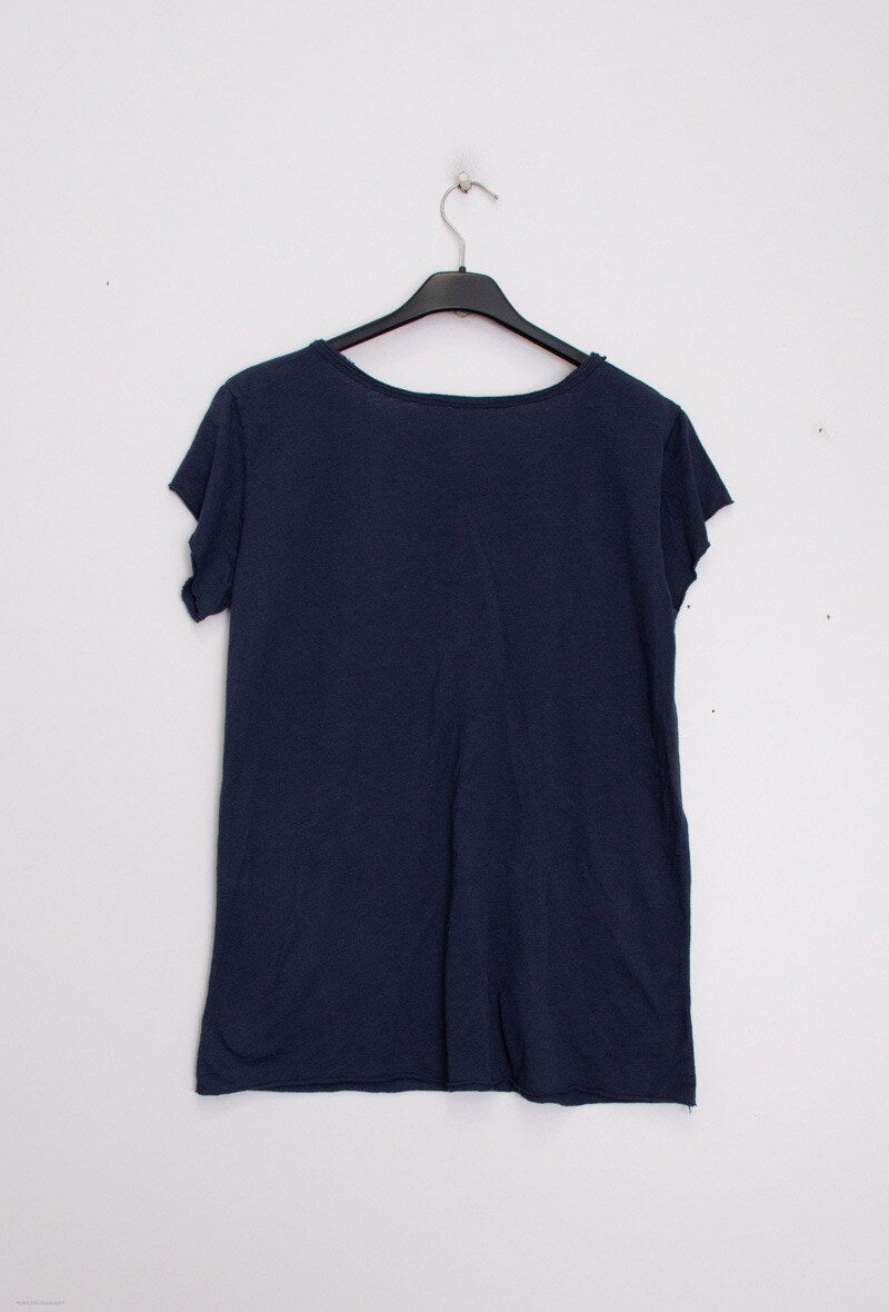 MYCTNV T-shirt Tunisian Collar Navy