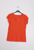 MYCTOR T-shirt Tunisian Collar Orange