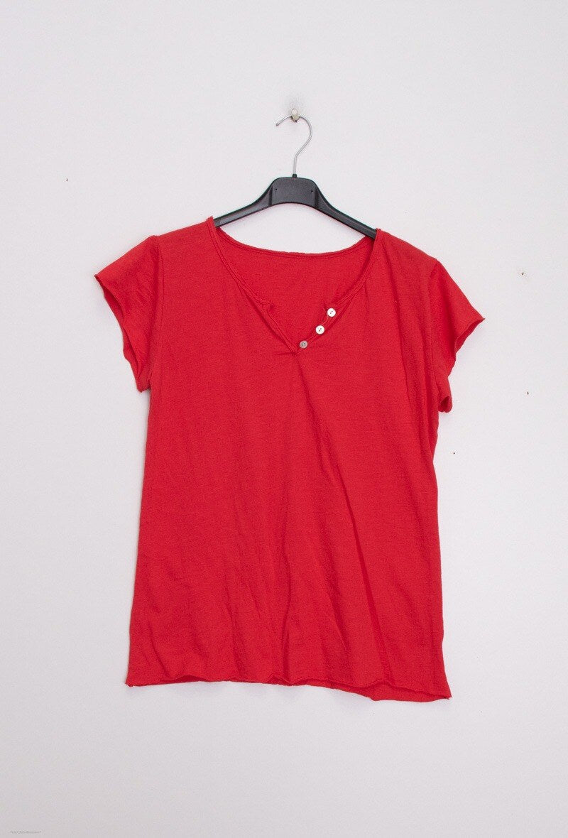 MYCTR T-shirt Tunisian Collar Red