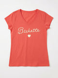 MYVBCR V-Neck T-shirt Darling Coral