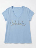 MYVOLSB V-Neck T-shirt Oohlala Liberty Sky Blue