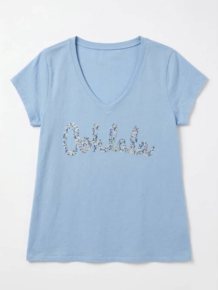 MYVOLSB V-Neck T-shirt Oohlala Liberty Sky Blue