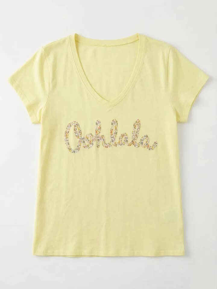 MYVOLY V-Neck T-shirt Oohlala Liberty Yellow