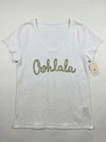 MYVOLOL V-Neck T-shirt Oohlala Liberty Olive
