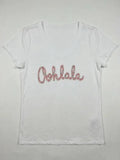 MYVOLSA V-Neck T-shirt Oohlala Liberty Salmon