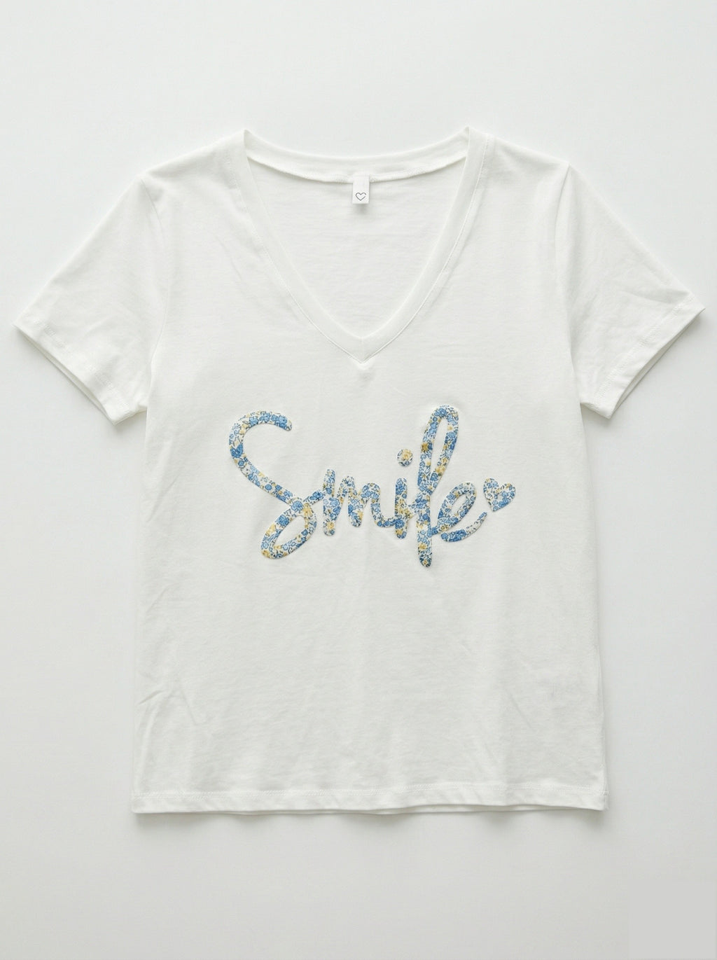MYSVDB "Smile" V-neck T-shirt Dark Blue
