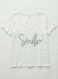 MYSVDB "Smile" V-neck T-shirt Dark Blue