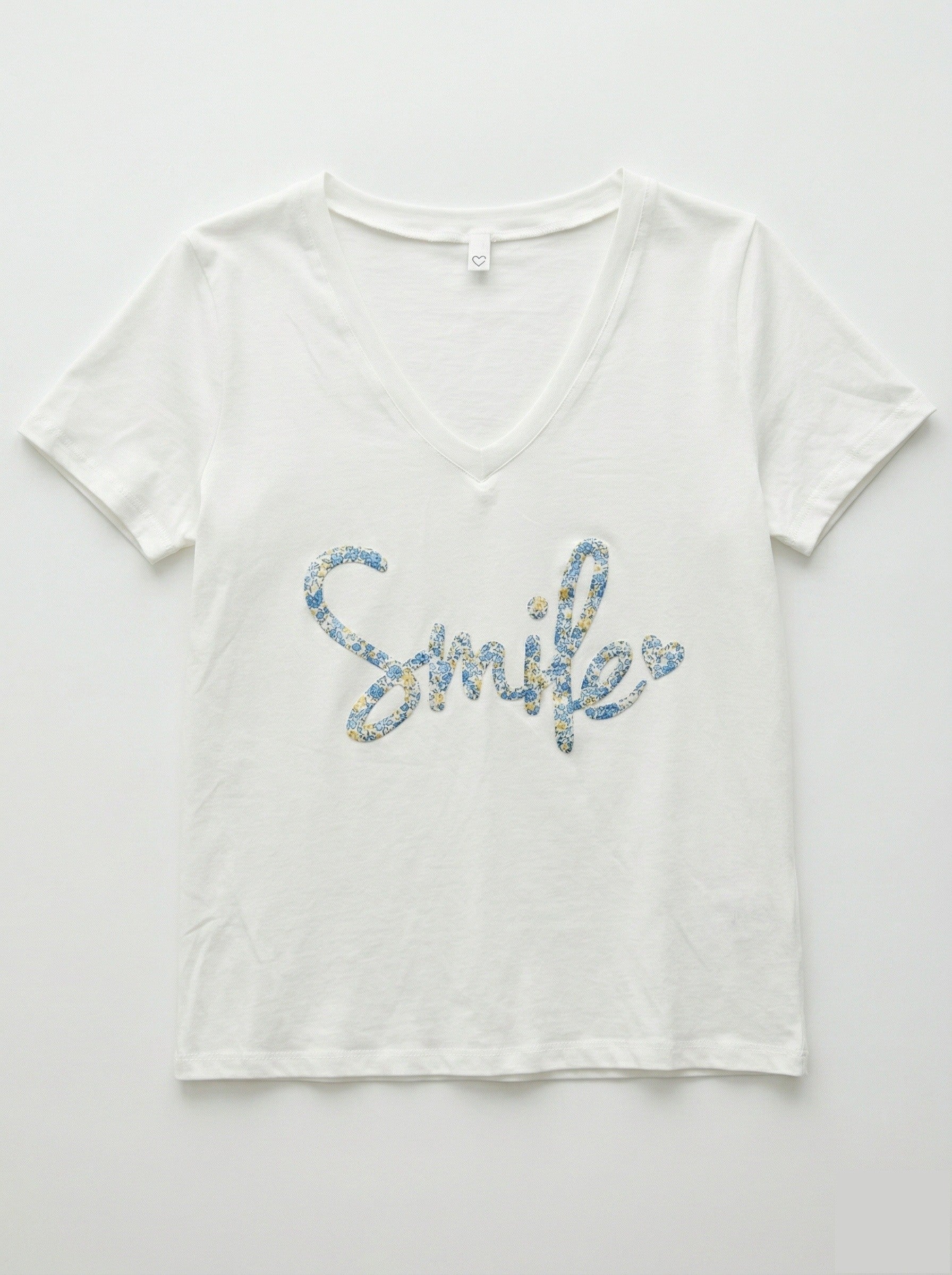 MYSVDB "Smile" V-neck T-shirt Dark Blue