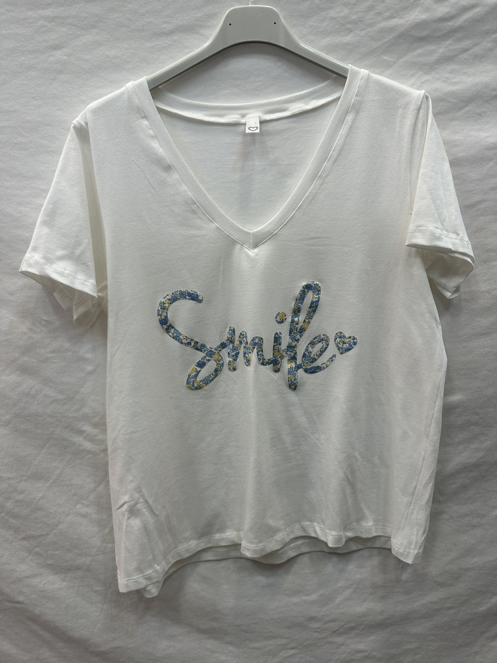 MYSVDB "Smile" V-neck T-shirt Dark Blue
