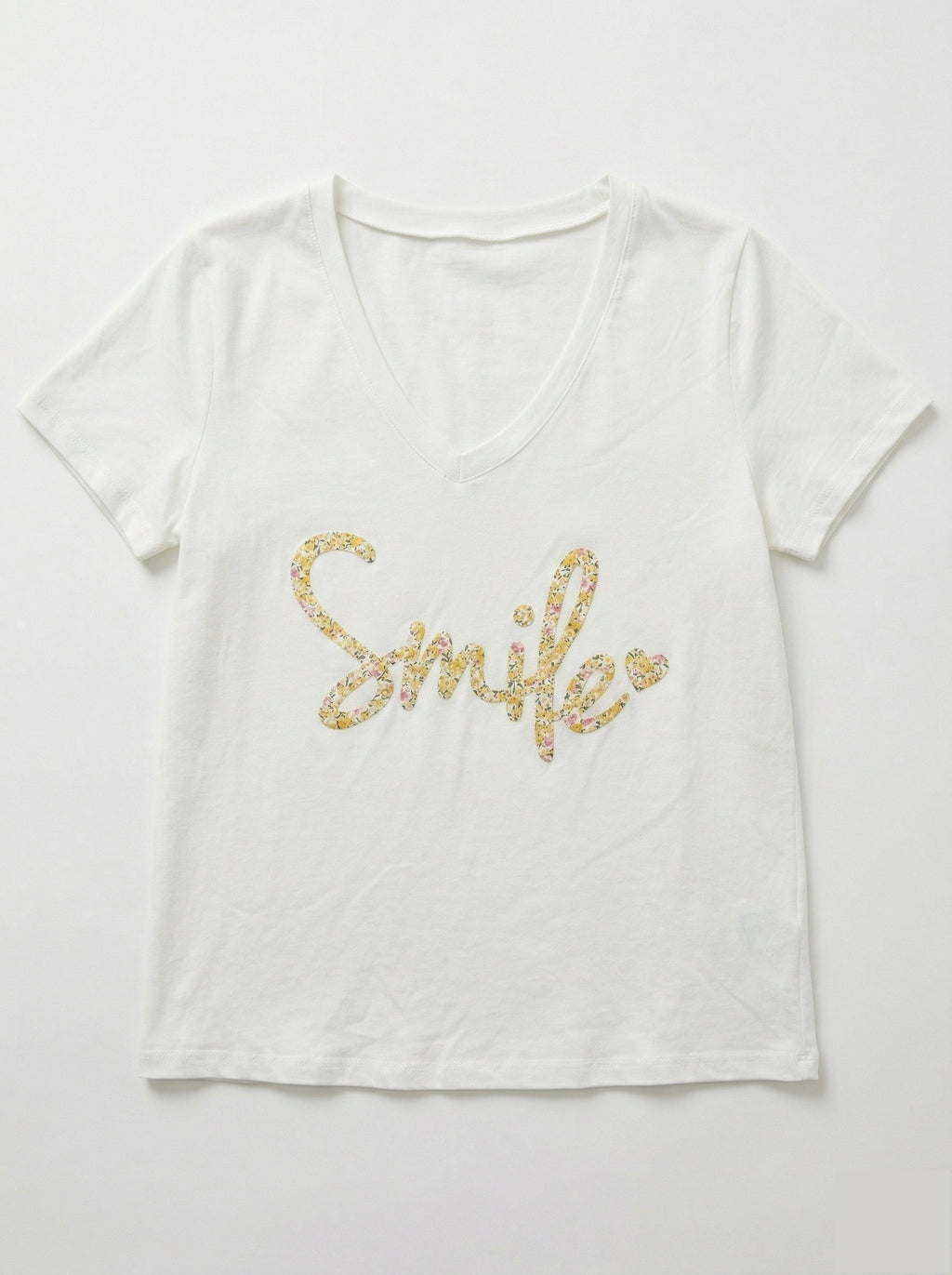 MYSVBY "Smile" V-neck T-shirt Blazing Yellow