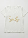 MYSVBY "Smile" V-neck T-shirt Blazing Yellow