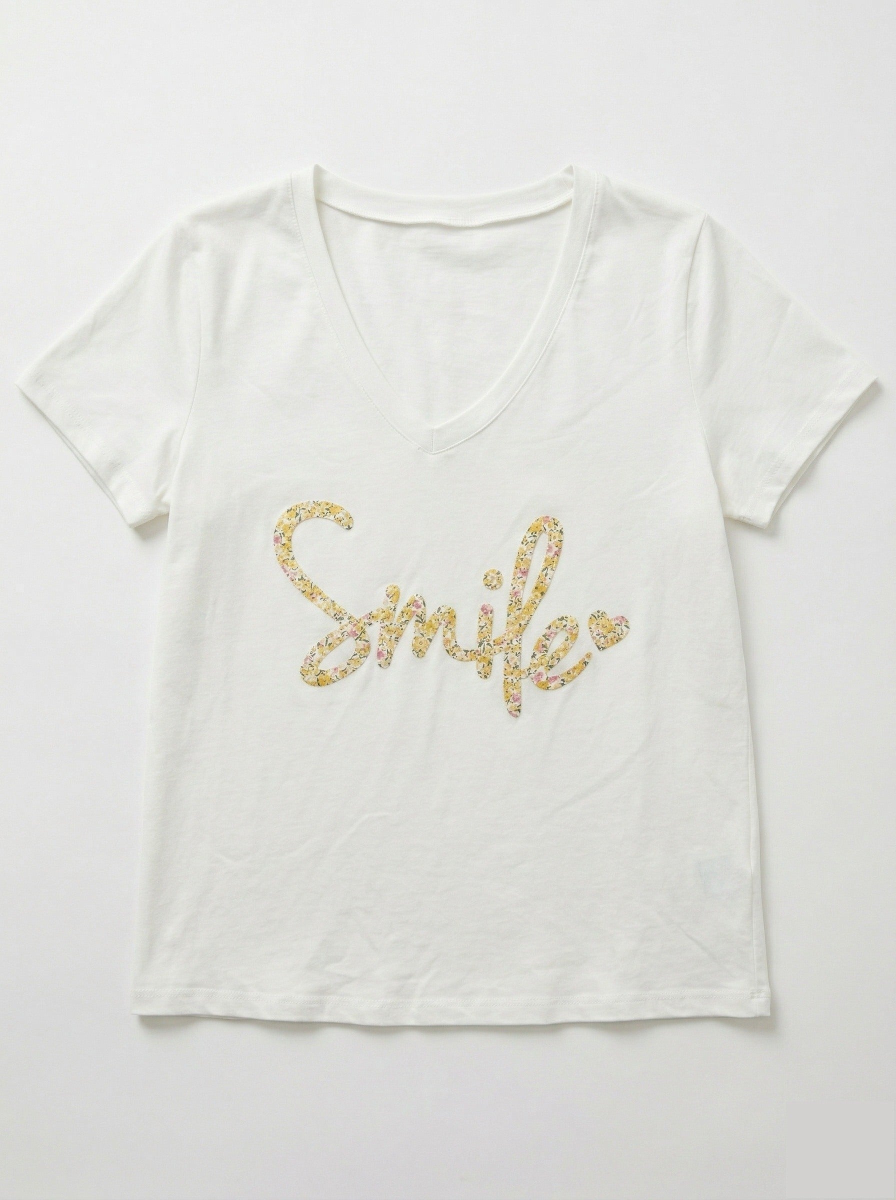 MYSVBY "Smile" V-neck T-shirt Blazing Yellow