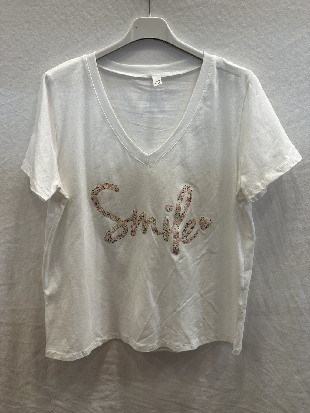 MYSVMG "Smile" V-neck T-shirt Magenta
