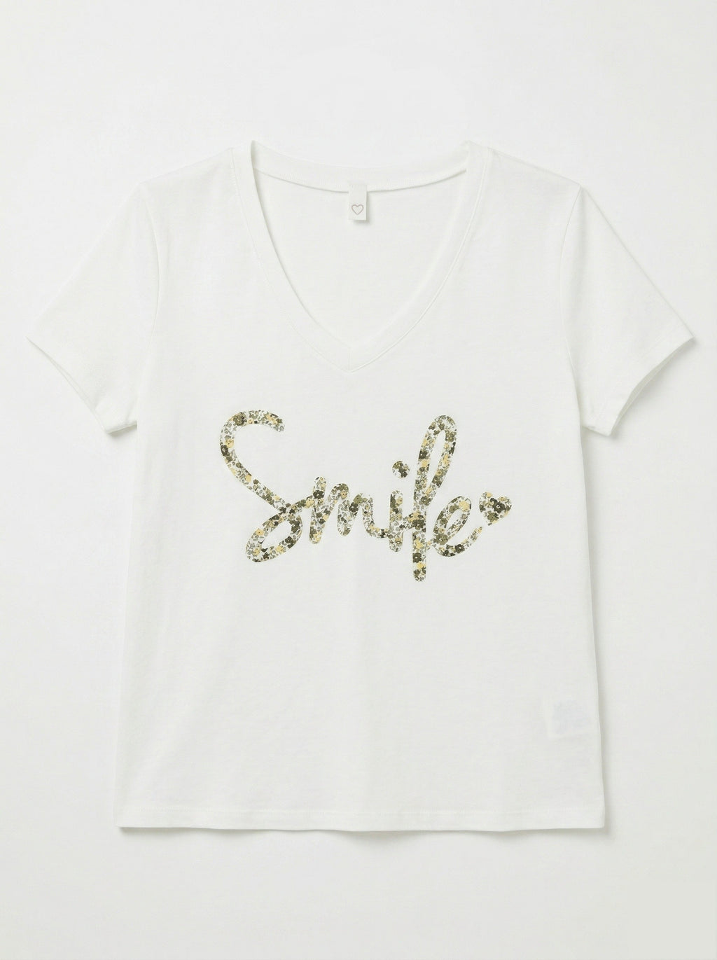 MYSVDG "Smile" V-neck T-shirt Dark Green
