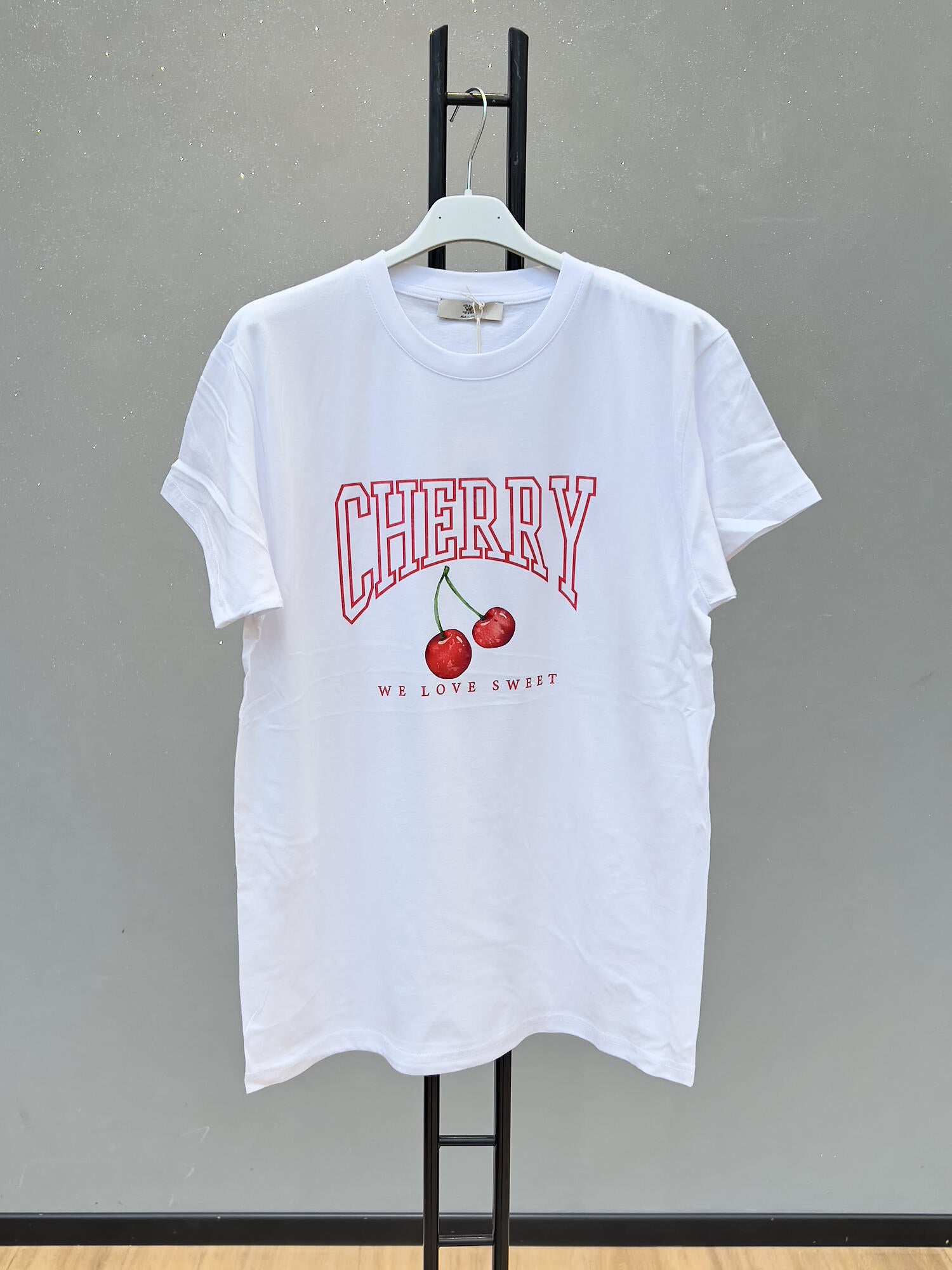 VLTCHWH Cherry Print T-Shirt White