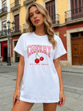 VLTCHWH Cherry Print T-Shirt White