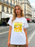 VLTLEWH Lemon Print T-Shirt White
