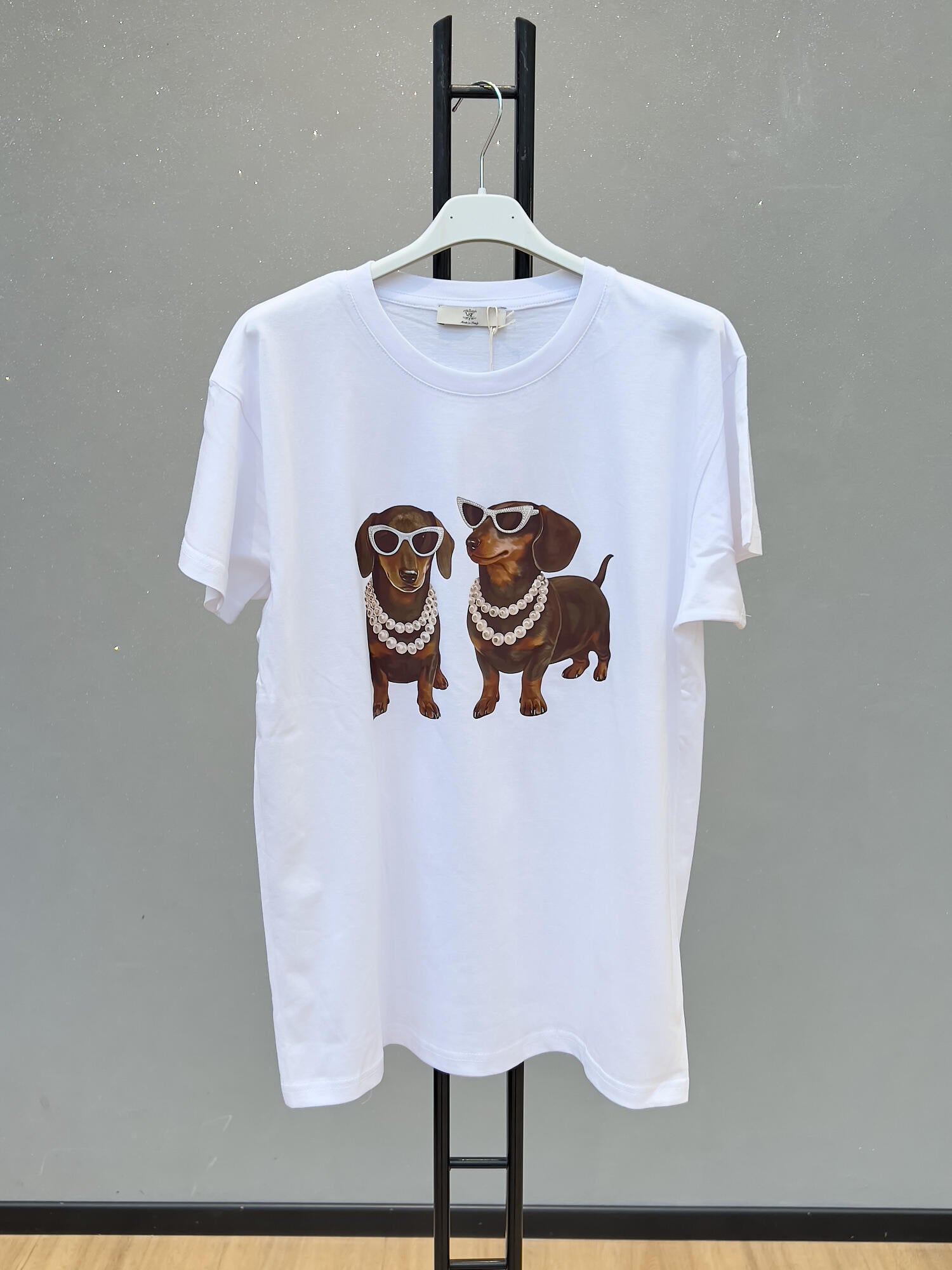 VLTSDWH Stylish Dog T-Shirt White