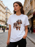 VLTSPWH Stylish Puppy T-Shirt White