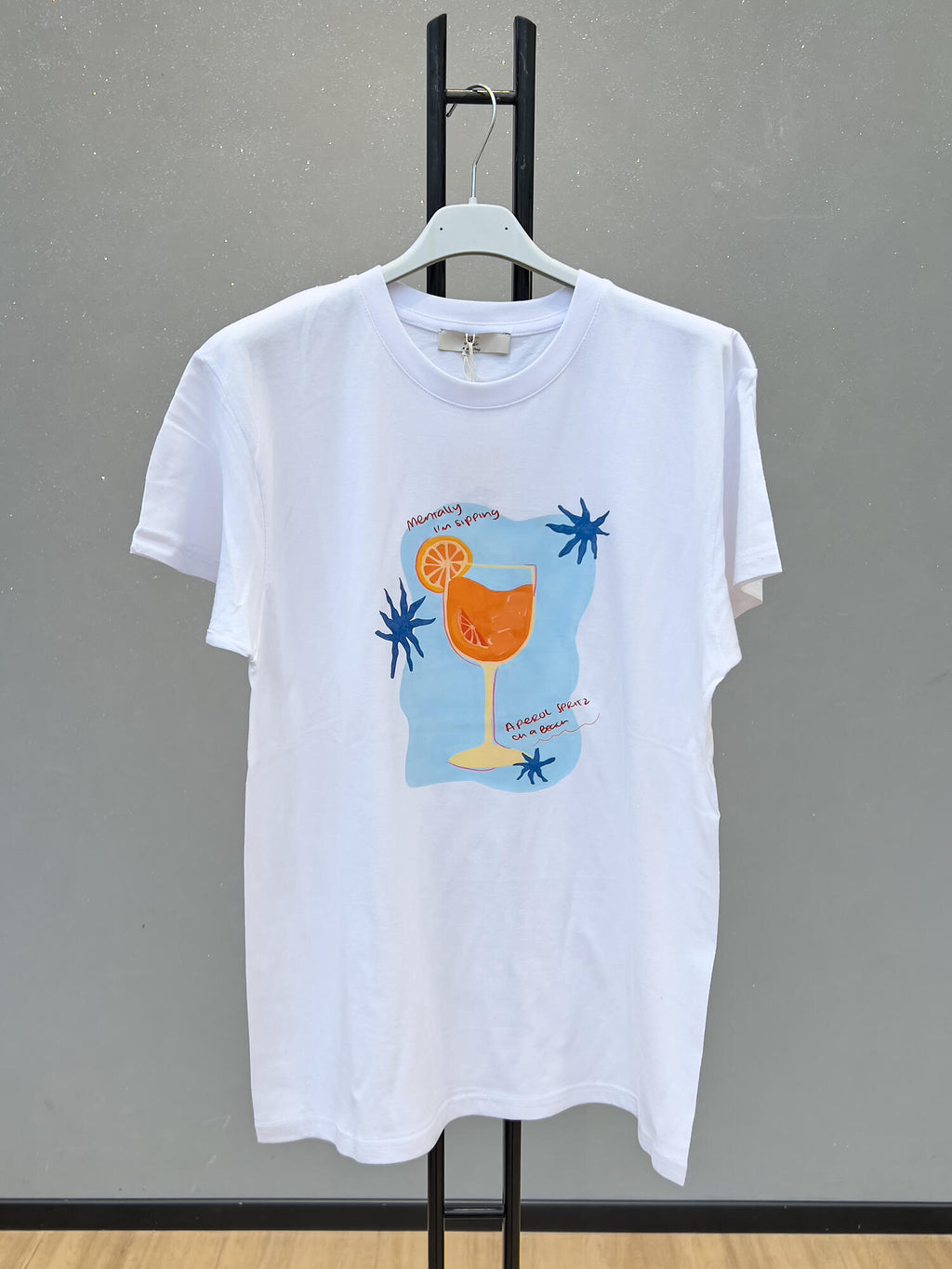 VLTBEWH Beach Print T-Shirt White