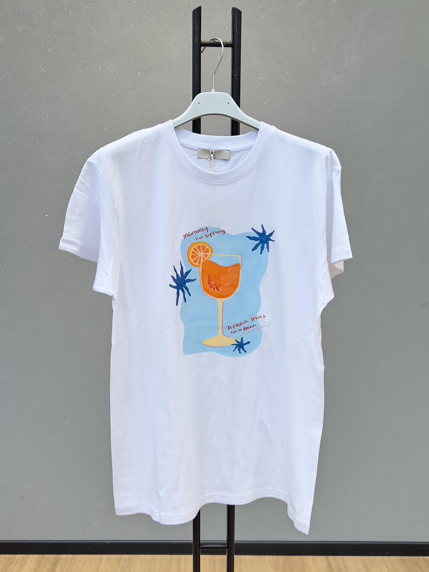 VLTBEWH Beach Print T-Shirt White