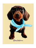 VLTDAVA Dachshund Print T-Shirt Vanilla