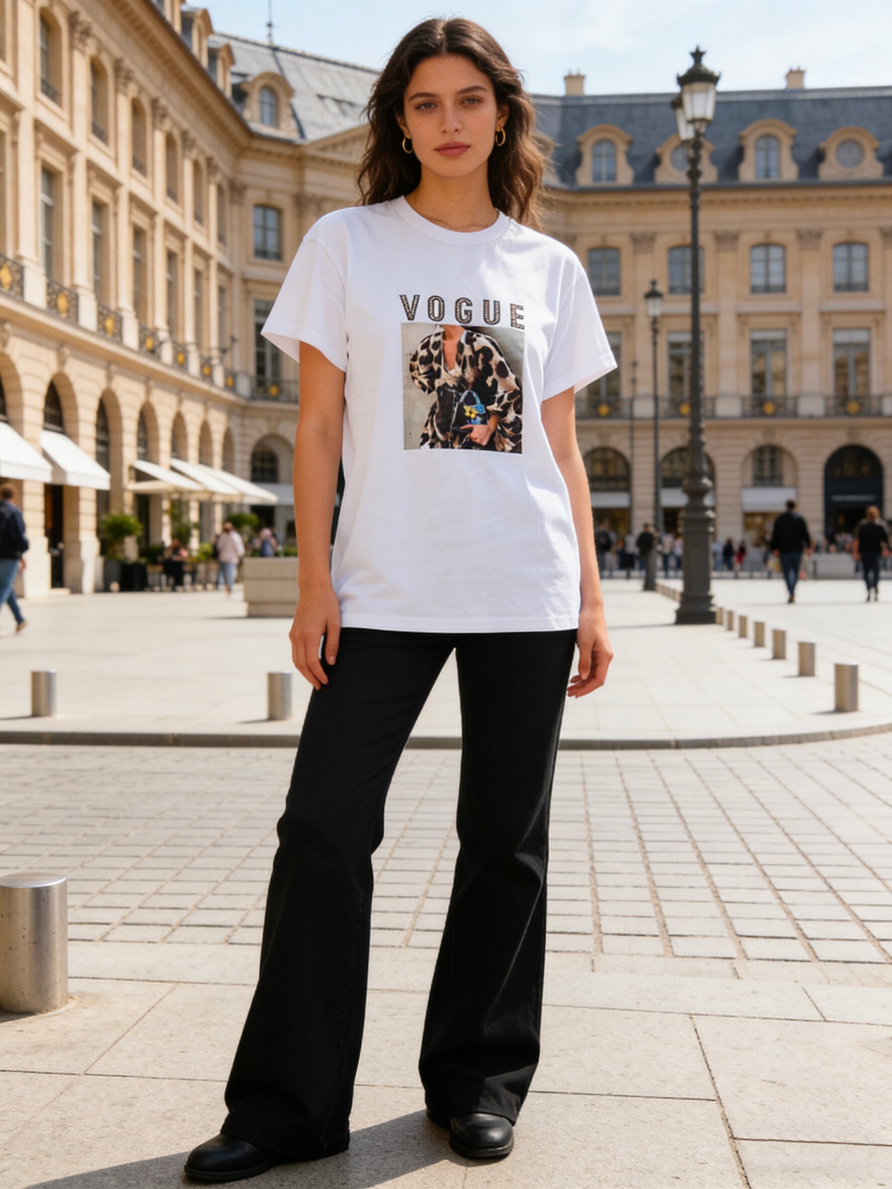VLTVOWH Vogue Print T-Shirt White
