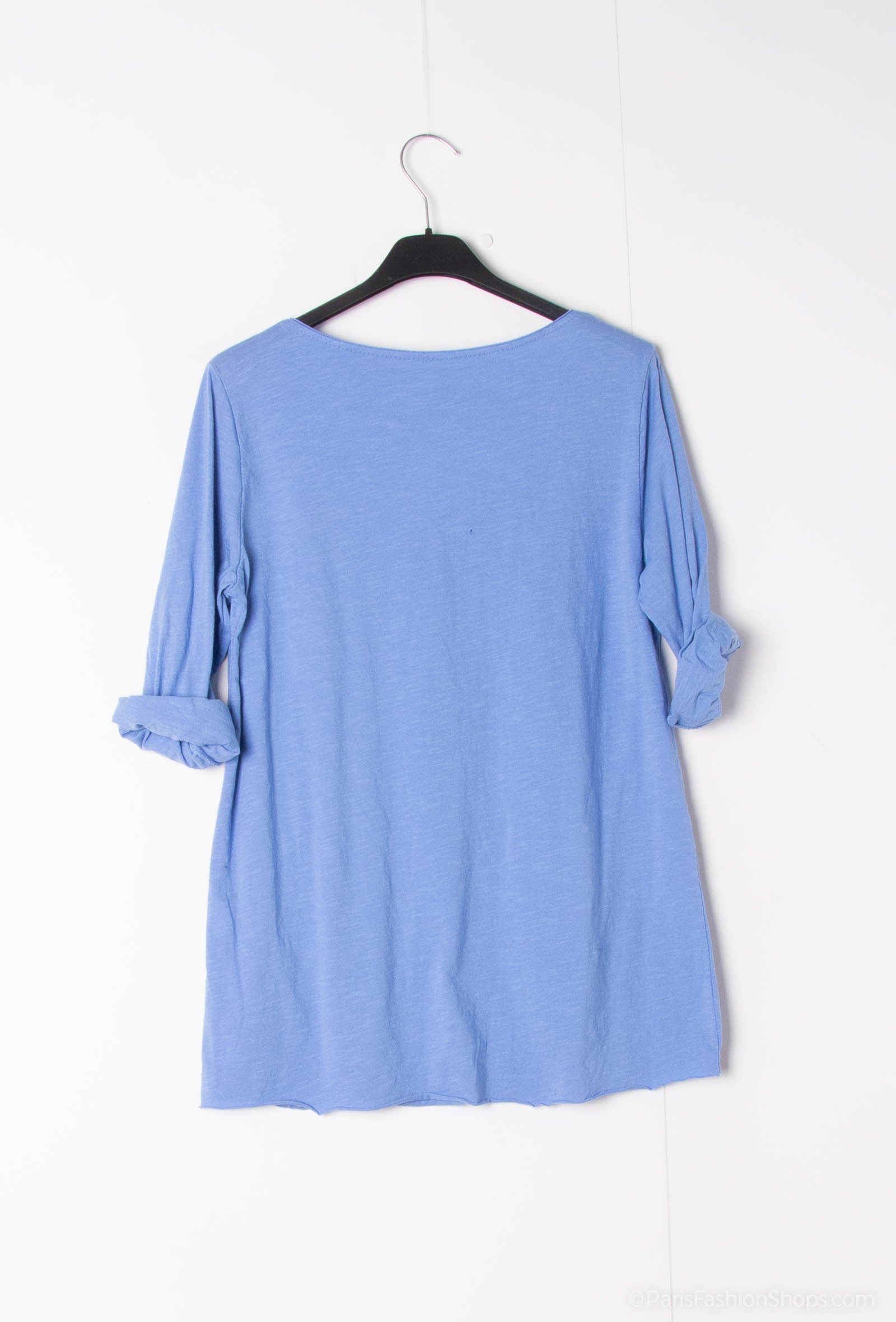 MYCCISBL Cotton t-shirt corded in Sunny Blue