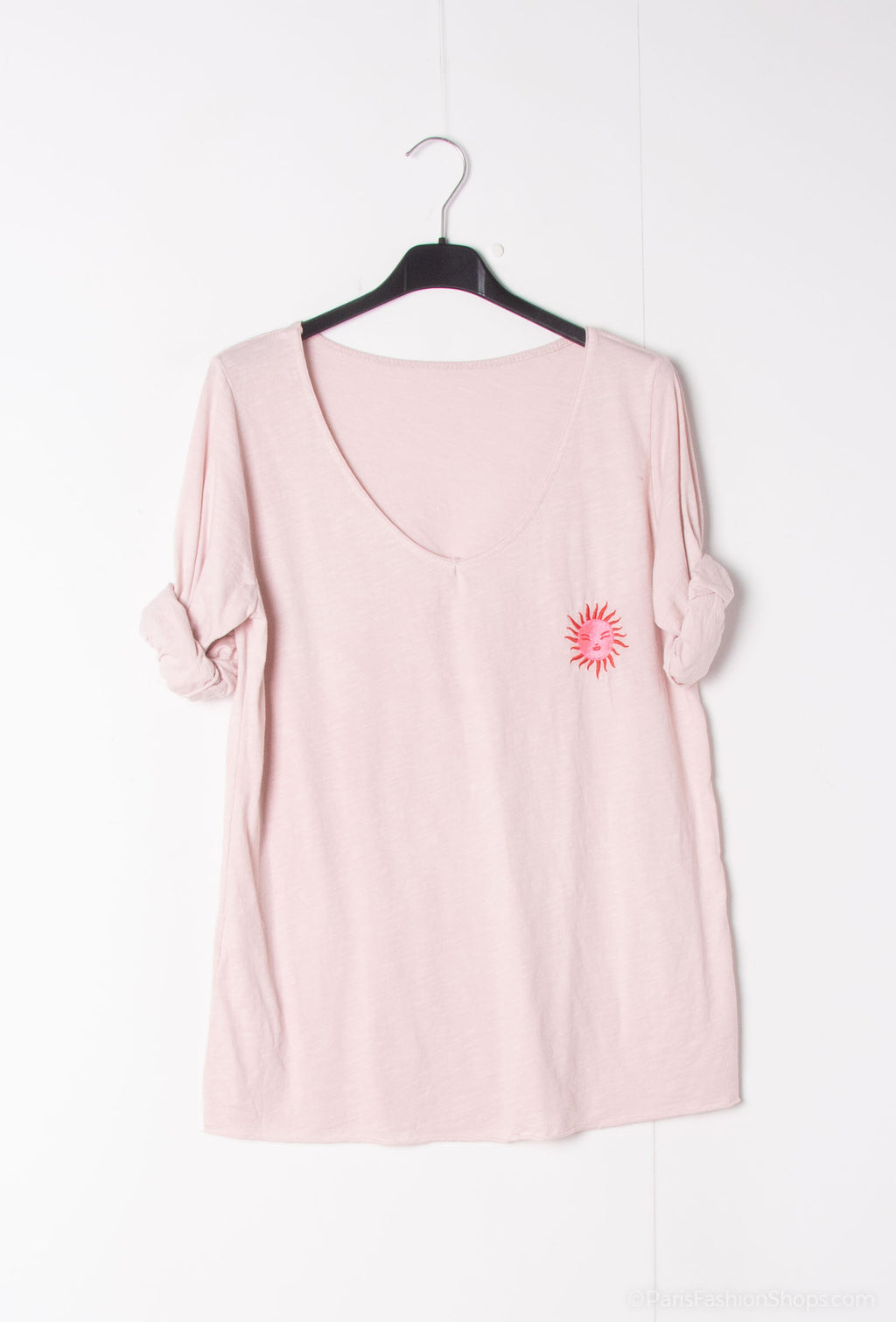 MYCCISNU Cotton t-shirt corded in Sunny Nude