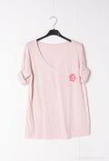 MYCCISNU Cotton t-shirt corded in Sunny Nude