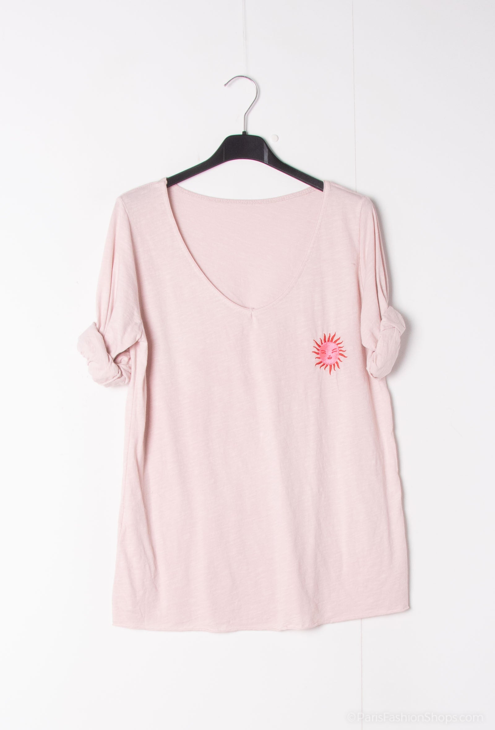 MYCCISNU Cotton t-shirt corded in Sunny Nude