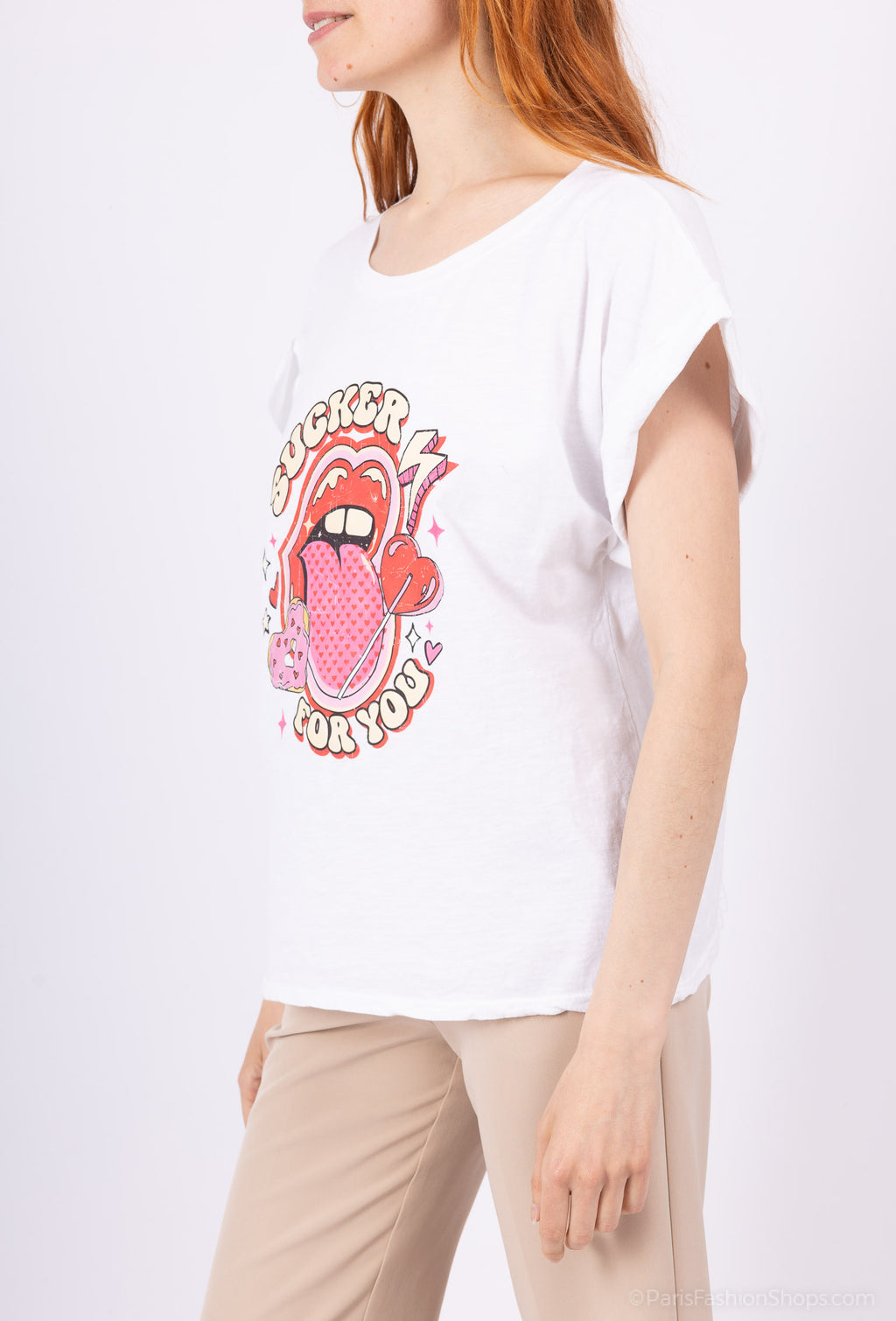 MYSPCW Sucker printed cotton t-shirt White