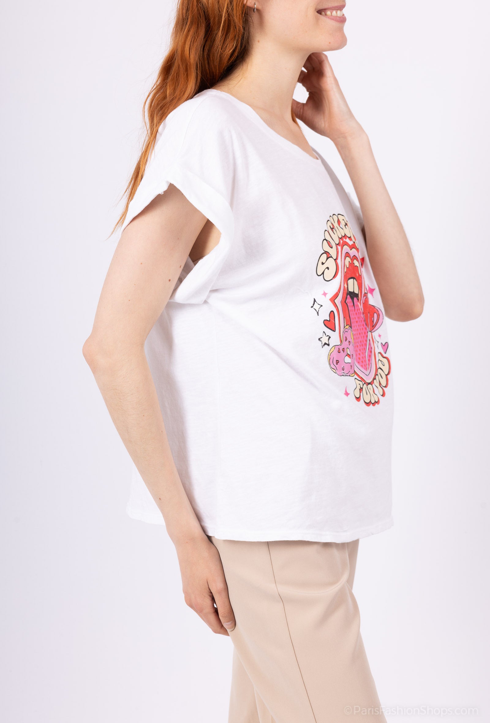 MYSPCW Sucker printed cotton t-shirt White
