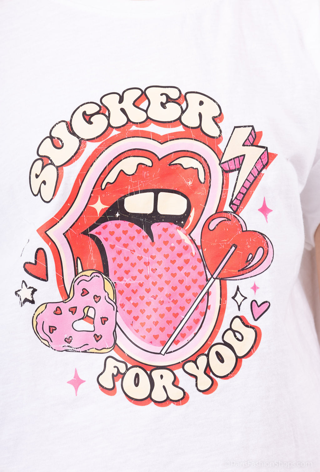 MYSPCW Sucker printed cotton t-shirt White