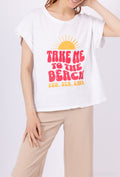 MYCPITW Cotton t-shirt printed in Take Me White