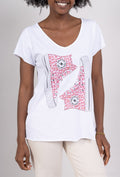 MYCPRW Cotton t-shirt printed with rhinestones White
