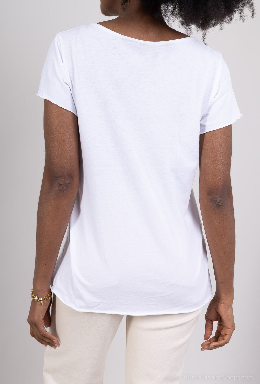MYCPRW Cotton t-shirt printed with rhinestones White