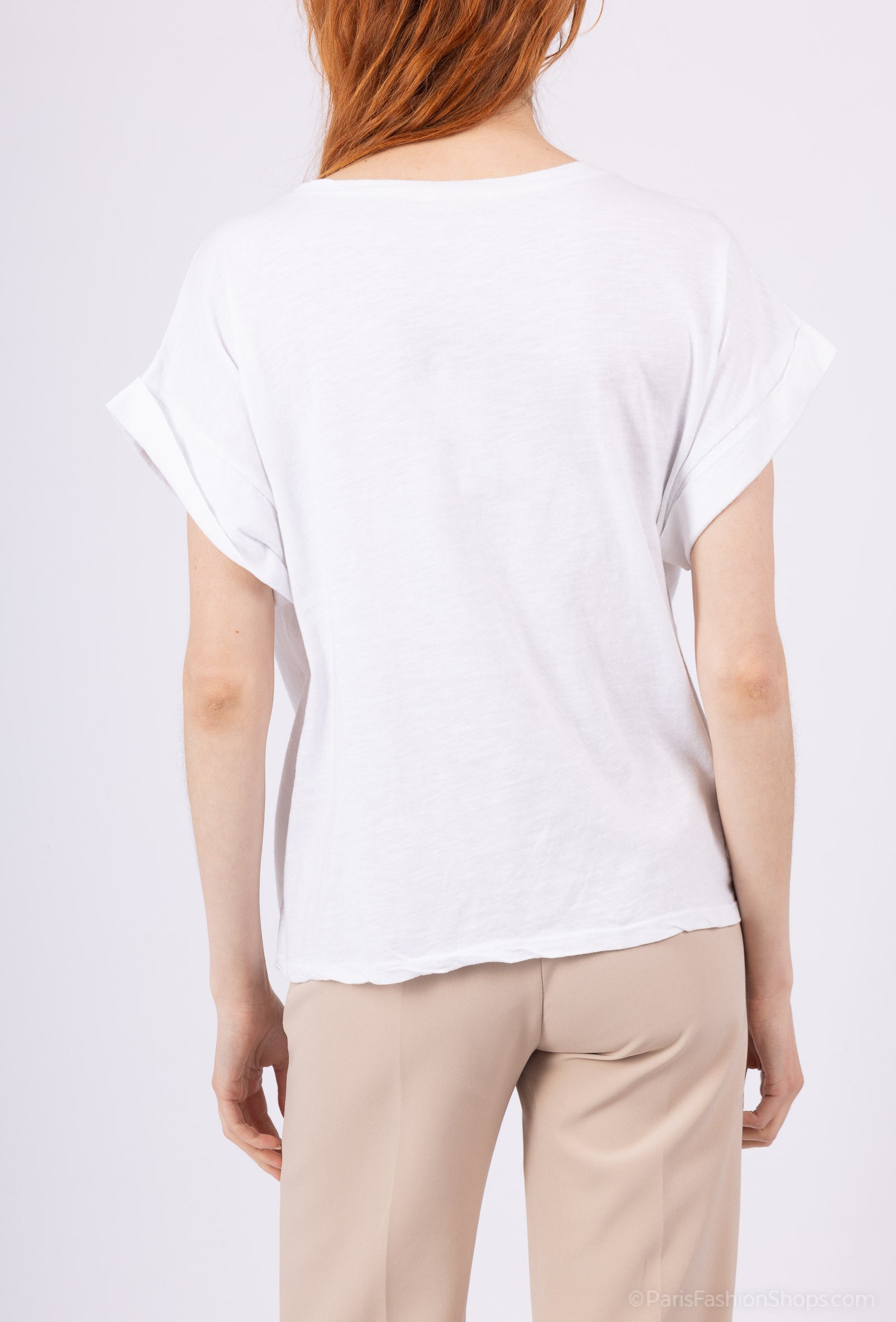 MYBPCW Beach printed cotton t-shirt White