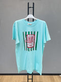 VLTSAAQ Sardine Print T-Shirt Aqua