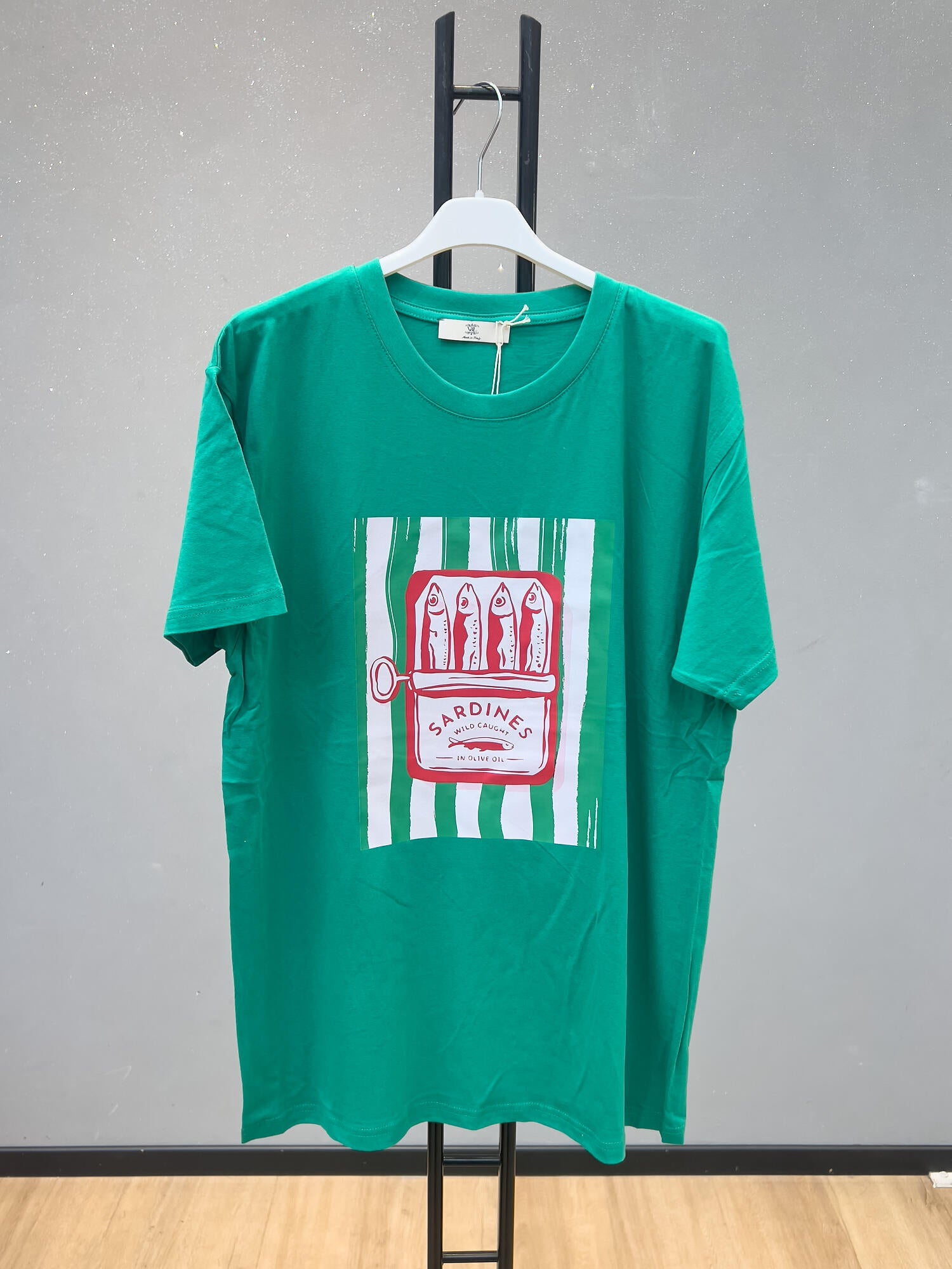 VLTSADG Sardine Print T-Shirt Dark Green
