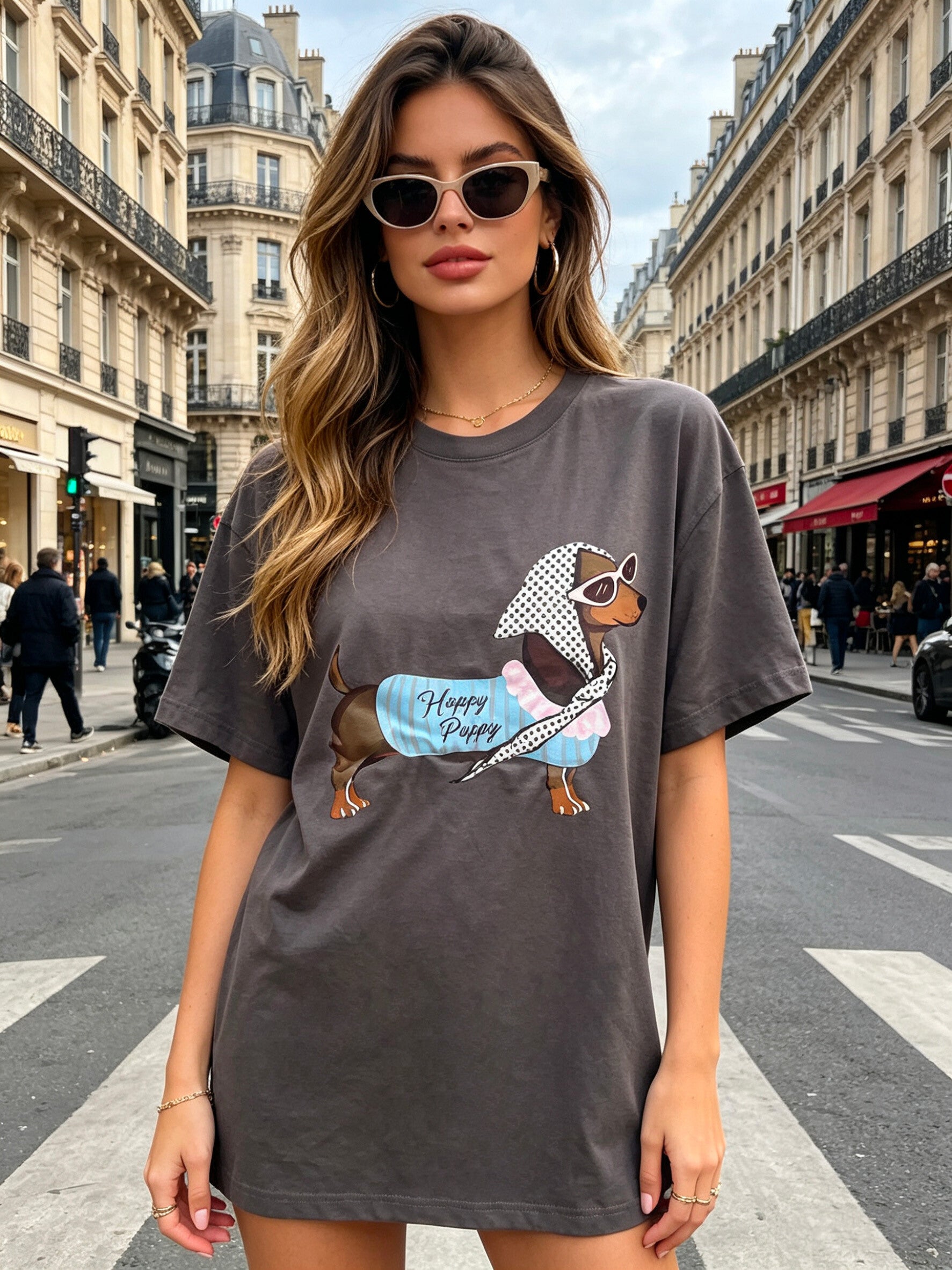 VLTPPTN Trendy Puppy T-Shirt Tan