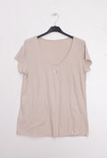 MYEACBG T-shirt Star Collar Beige