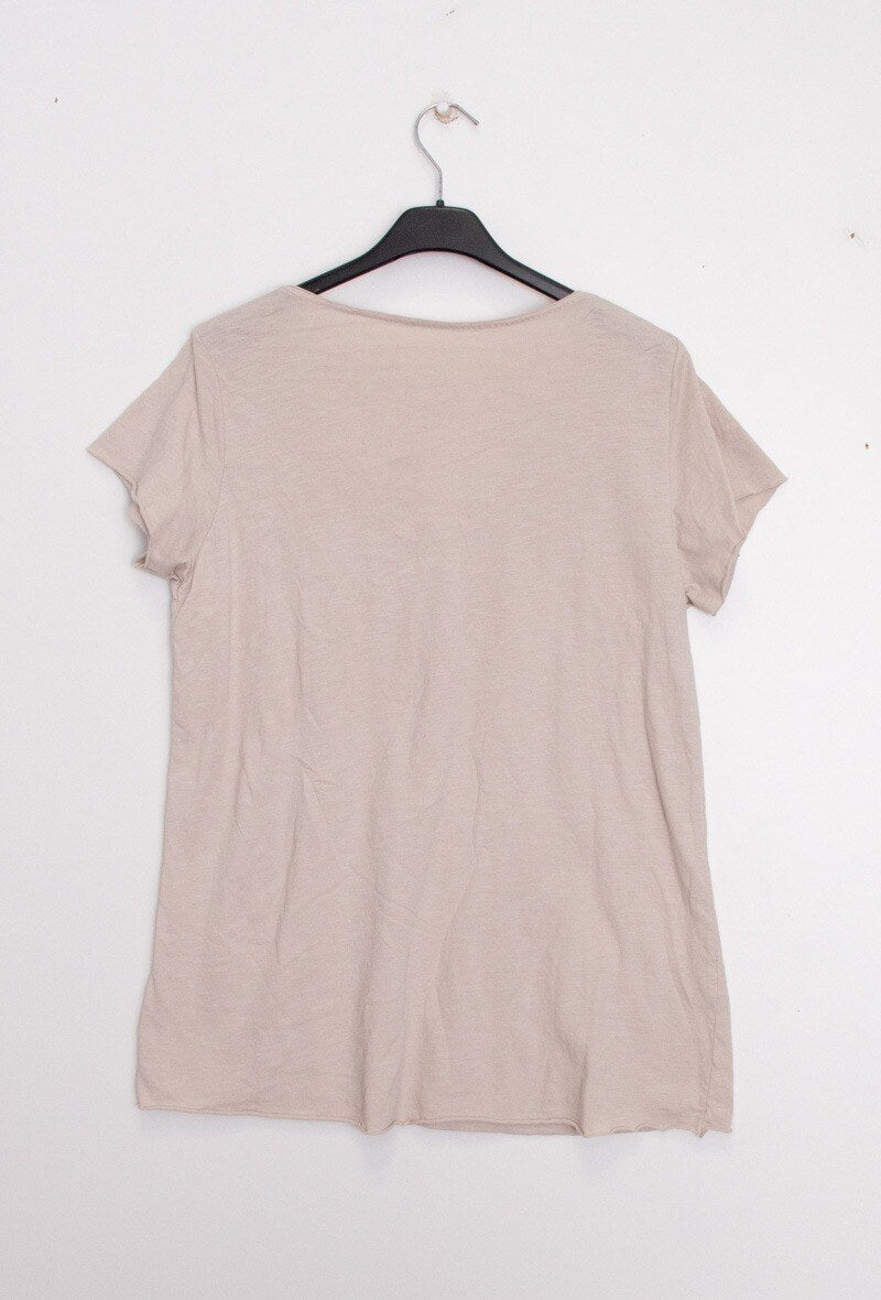 MYEACBG T-shirt Star Collar Beige
